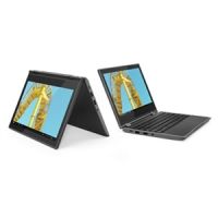 Lenovo 300e Windows 2nd Gen 81M9003UUS 11.6" Touchscreen 2 in 1 Notebook - 1366 x 768 - Celeron N4100 - 4 GB RAM - 128 GB SSD - Black - Manufacturer Refurbished